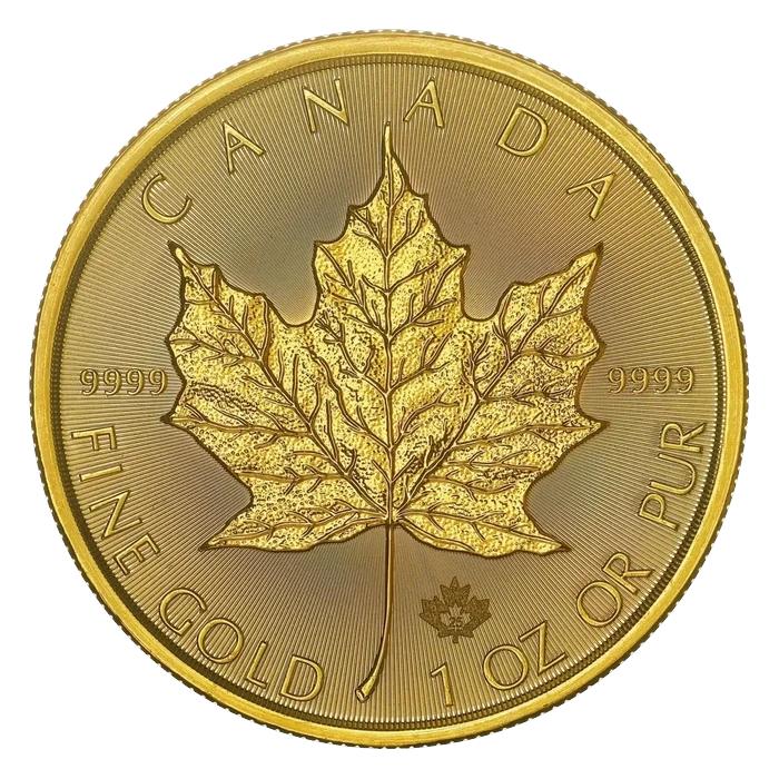 Canadian Gold Maple Leaf reverse